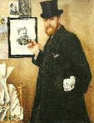 Ernst Josephson portratt av per staaff oil on canvas